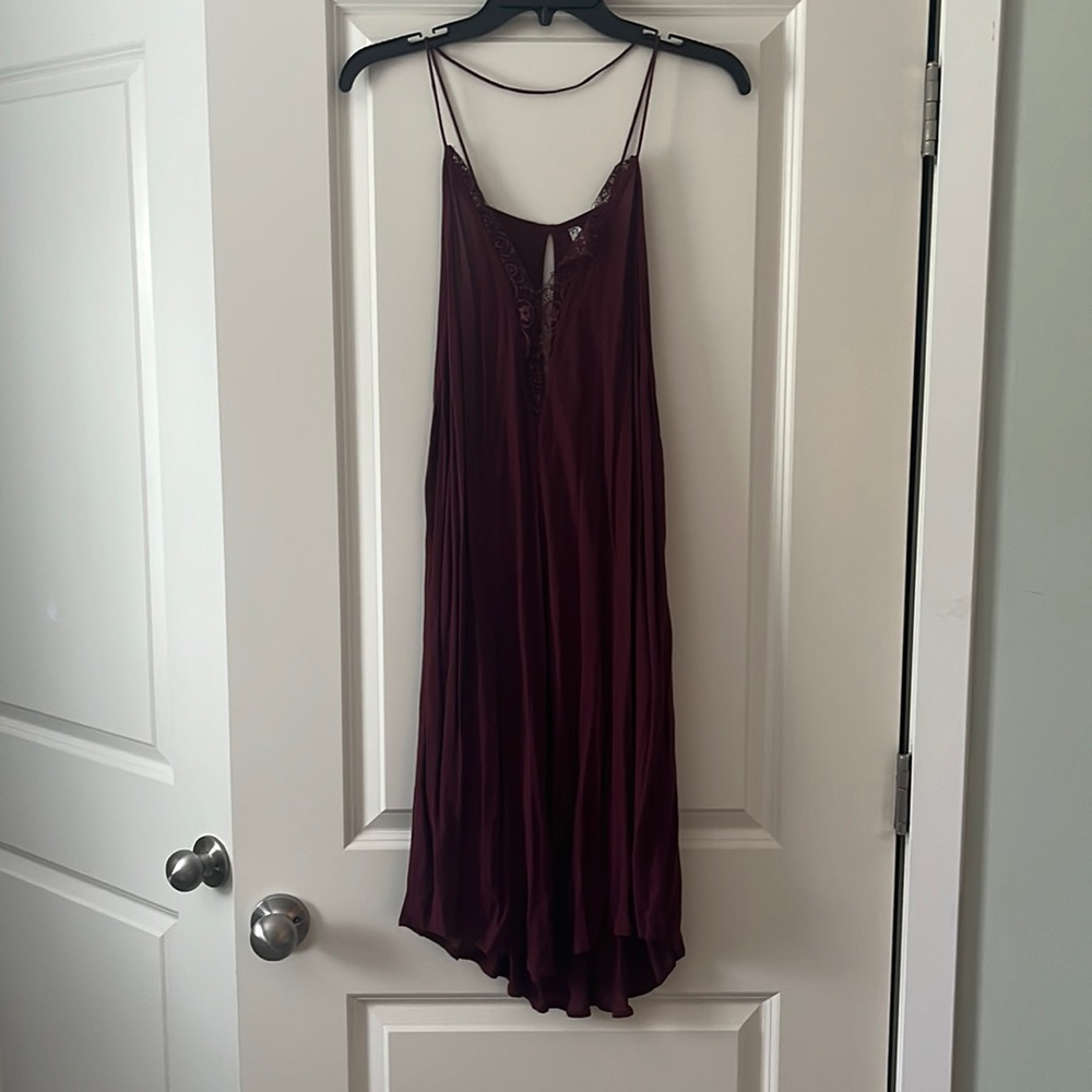 Free people maroon slip